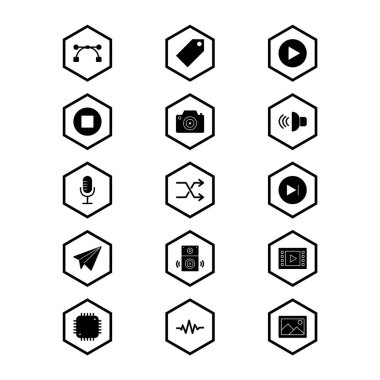 Kişisel ve iletişim için multimedya simgesi...