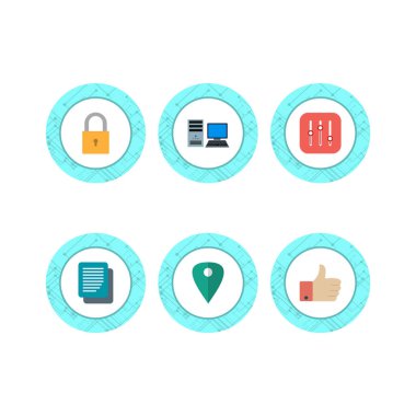 Kişisel ve iletişim için multimedya simgesi...