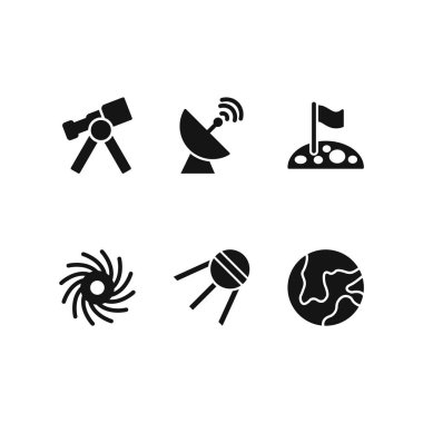 Astronomi Simgesi Beyaz Arkaplanda İzole Edildi...