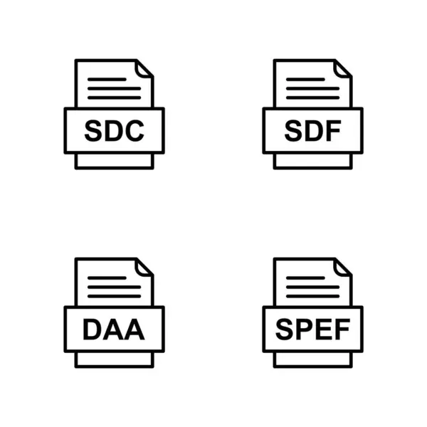 Ensemble Icônes Formats Fichiers — Image vectorielle