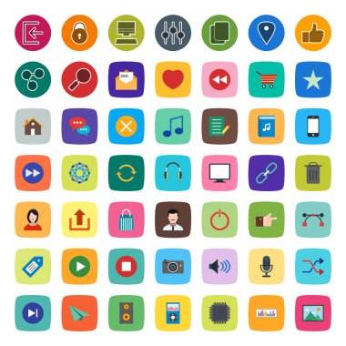 Kişisel ve iletişim için multimedya simgesi...