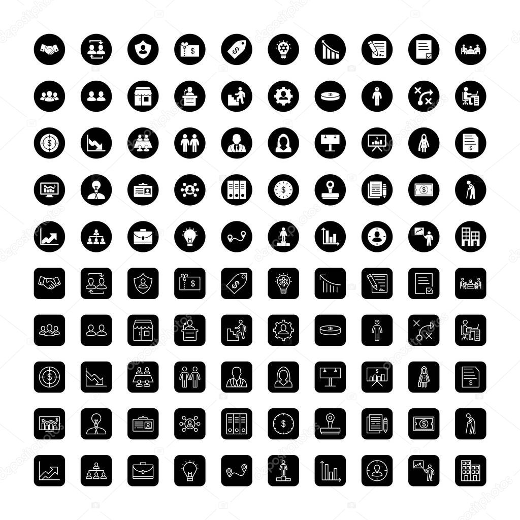100 Icon Set Of business For Personal And Commercial Use...