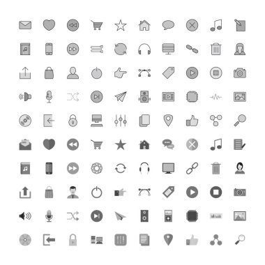 Kişisel ve iletişim için multimedya simgesi...