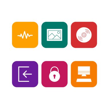 Kişisel ve iletişim için multimedya simgesi...