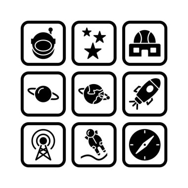 Kişisel ve Ticari Kullanım İçin 9 Simge Astronomi...