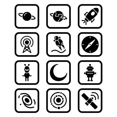 Kişisel ve Ticari Kullanım İçin 12 Astronomi Simgesi...