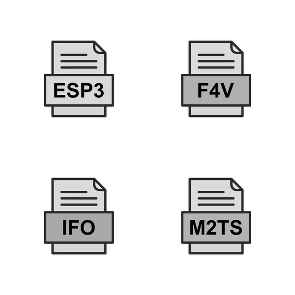Набор Форматов Файлов — стоковый вектор