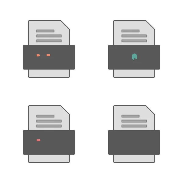 Set Van Bestandsformaten Pictogrammen — Stockvector