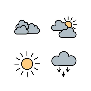 Kişisel ve Ticari Kullanım İçin 4 Hava Simgesi...