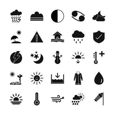 Kişisel ve ticari kullanım için 25 Hava Durumu Simgesi...