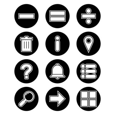 Beyaz Arkaplanda İzole Edilmiş 12 Temel Öge Simgesi Sayfası...
