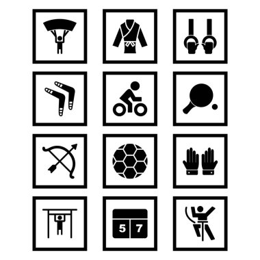 Kişisel ve iletişim için spor ve oyun simgesi...