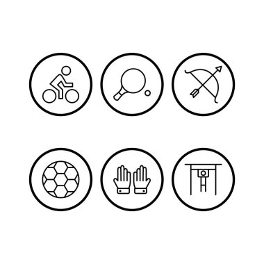 Kişisel ve iletişim için spor ve oyun simgesi...