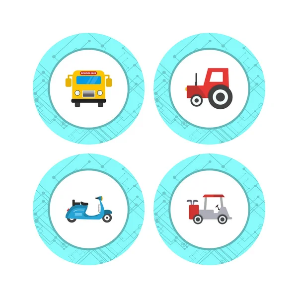 Icon Set Von Transport Für Den Persönlichen Und Kommerziellen Gebrauch — Stockvektor