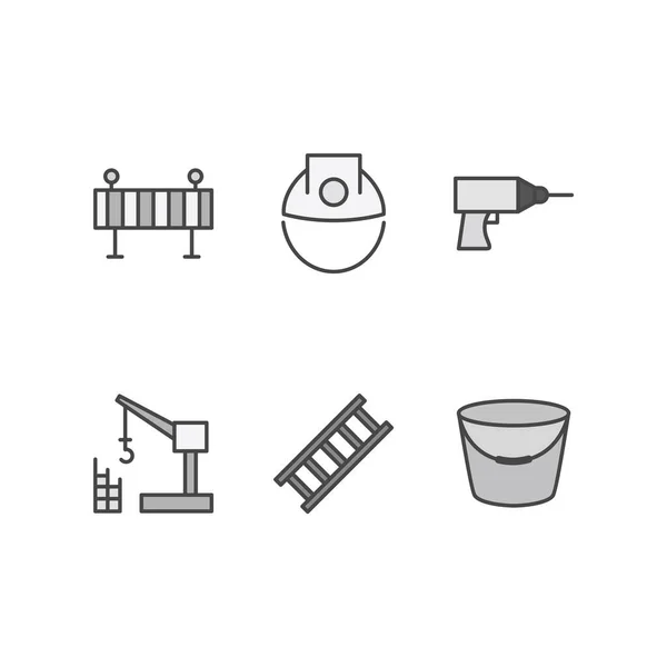 Iconos Construcción Para Uso Personal Comercial — Archivo Imágenes Vectoriales