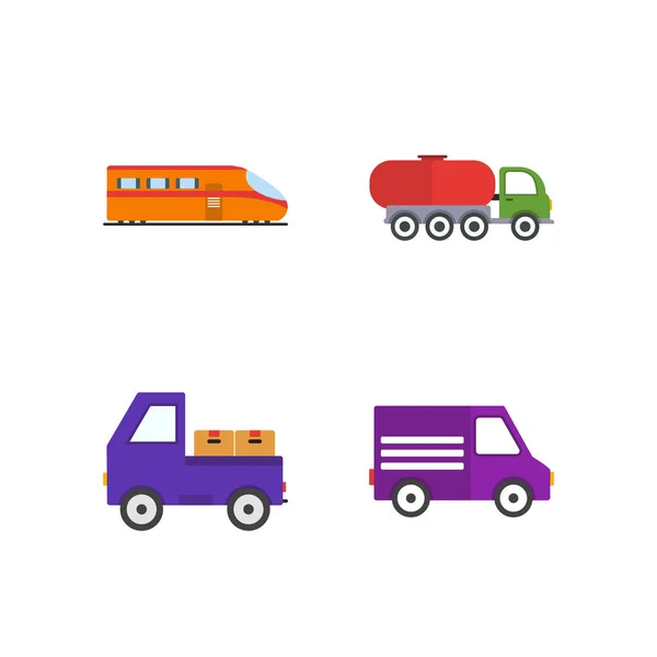 Conjunto Iconos Transporte Para Uso Personal Comercial — Vector de stock