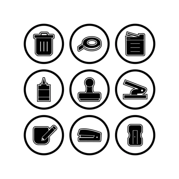 Bürosymbole Für Den Persönlichen Und Kommerziellen Gebrauch — Stockvektor