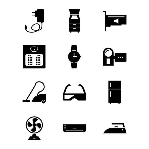 Symbole Für Elektronische Geräte Für Den Persönlichen Und Gewerblichen Gebrauch — Stockvektor