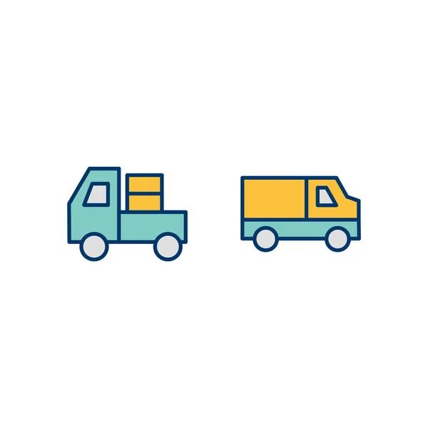 Conjunto Iconos Transporte Para Uso Personal Comercial — Archivo Imágenes Vectoriales