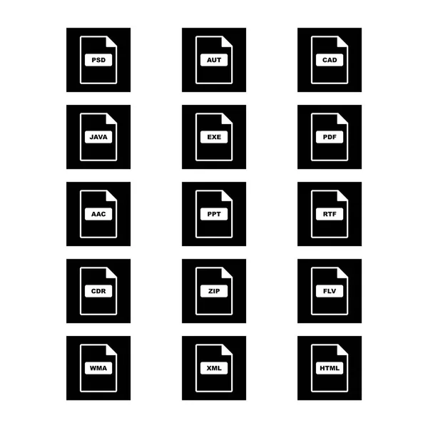 Форматів Файлів Піктограми Особистого Комерційного Використання — стоковий вектор