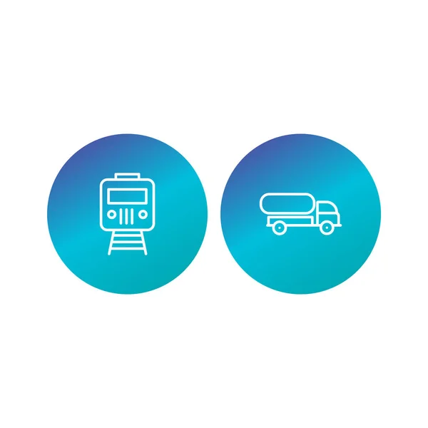 Conjunto Iconos Transporte Para Uso Personal Comercial — Vector de stock