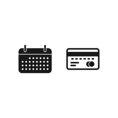 Beyaz arkaplanda 2 adet e-ticaret simgesi izole edildi...