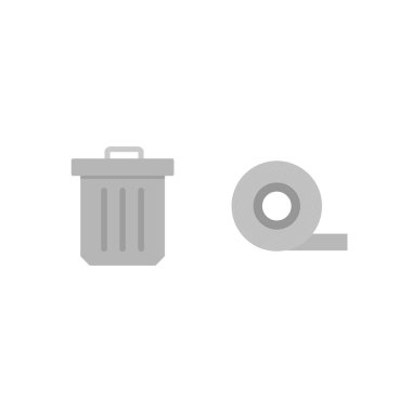 Beyaz arkaplanda 2 ofis simgesi izole edildi...