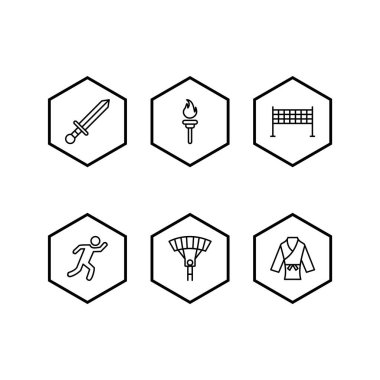 Kişisel ve iletişim için spor ve oyun simgesi...