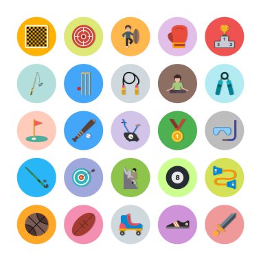 Kişisel ve iletişim için spor ve oyun simgesi...