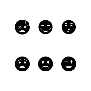 Beyaz Arkaplanda İzole Emoji Simgeleri 6...