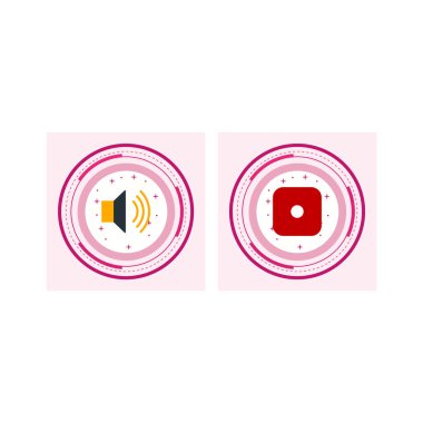 Beyaz Arkaplanda İzole Edilmiş 2 Evrensel Simge Sayfası...