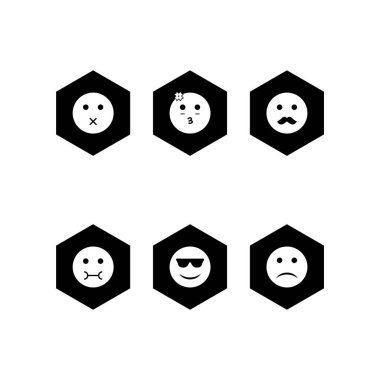 Kişisel ve ticari kullanım için 6 simge emojisi...