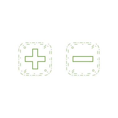 Kişisel ve ticari kullanım için temel elementlerden oluşan 2 simge kümesi...