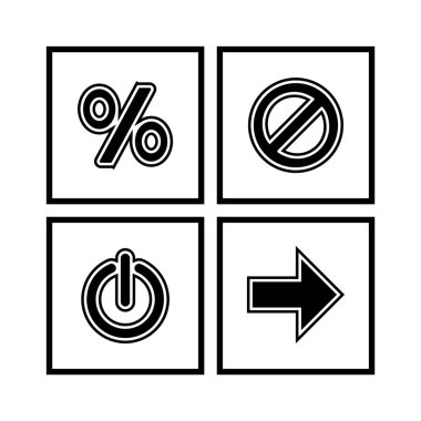 Beyaz arkaplanda 4 temel element simgesi izole edildi...