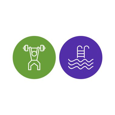 Kişisel ve iletişim için spor ve oyun simgesi...