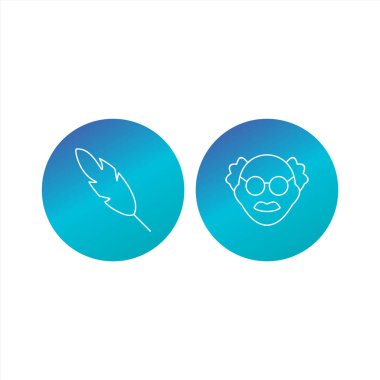 2 Eğitim Simgesi Sayfası Beyaz Arkaplanda İzole Edildi...