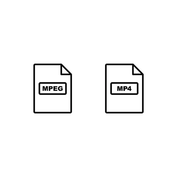 Symbolsets Von Dateiformaten Für Den Persönlichen Und Kommerziellen Gebrauch — Stockvektor