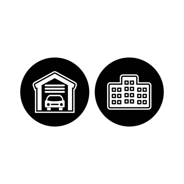 Real Estate Icons Sheet Isolated White Background — Stock Vector