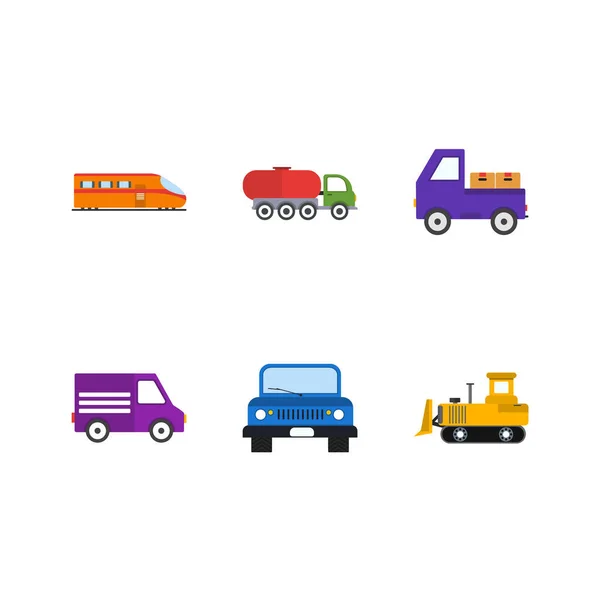 Conjunto Iconos Transporte Para Uso Personal Comercial — Vector de stock