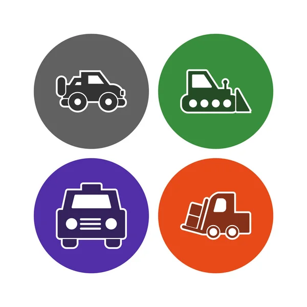 Icon Set Von Transport Für Den Persönlichen Und Kommerziellen Gebrauch — Stockvektor