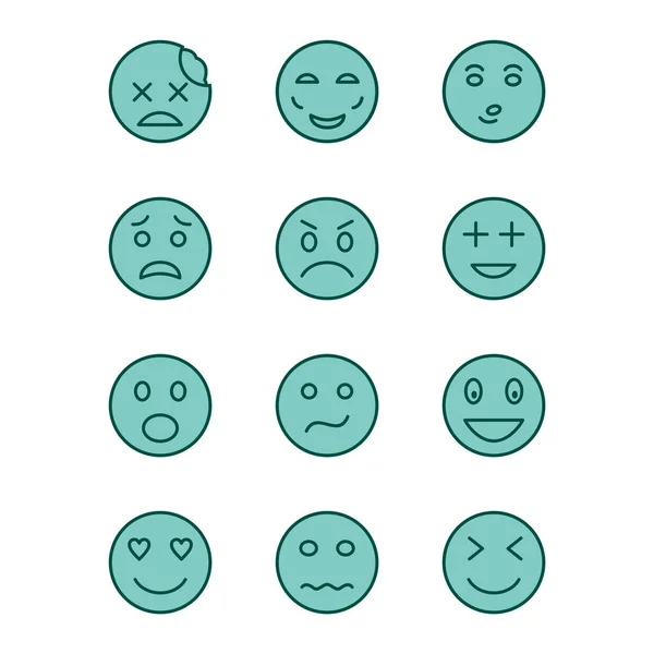 Ikon Emoji Untuk Penggunaan Pribadi Dan Komersial - Stok Vektor
