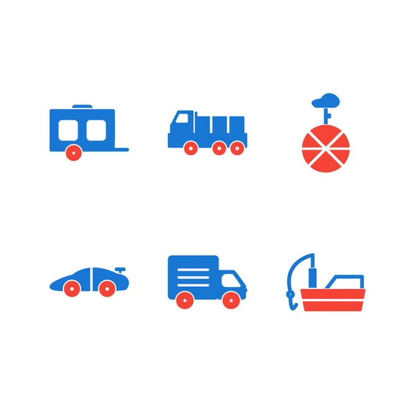 Conjunto Iconos Transporte Para Uso Personal Comercial — Vector de stock