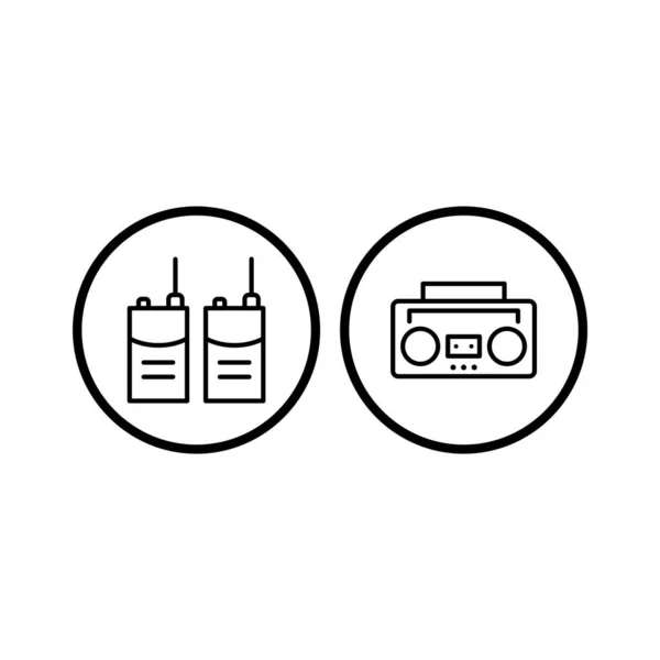 Ikona Zestaw Urządzeń Elektronicznych Użytku Osobistego Handlowego — Wektor stockowy