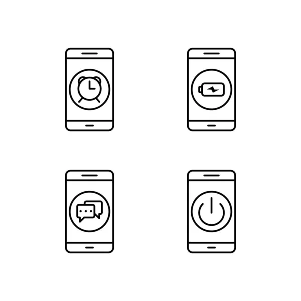 Ensemble Icônes Applications Mobiles Pour Usage Personnel Commercial — Image vectorielle