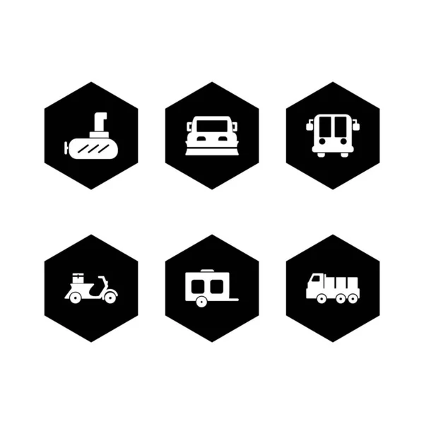 Icon Set Transport Personal Commercial Use — стоковый вектор