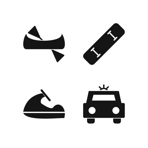 Icon Set Von Transport Für Den Persönlichen Und Kommerziellen Gebrauch — Stockvektor