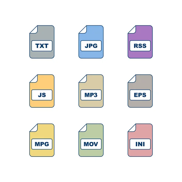 9套个人和商业用途的图标文件格式 — 图库矢量图片