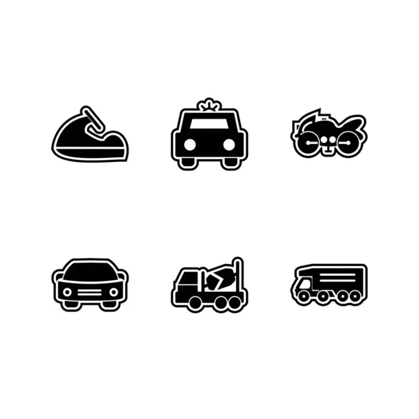 Conjunto Iconos Transporte Para Uso Personal Comercial — Vector de stock