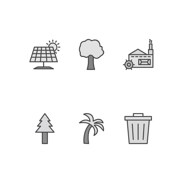 Eco Iconos Para Uso Personal Comercial — Archivo Imágenes Vectoriales