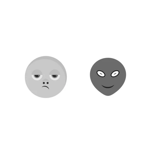 Feuilles Icônes Emoji Isolées Sur Fond Blanc — Image vectorielle